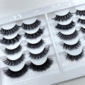 Private Label Wispy Mink Eye Lashes Natural Handmade 3D Faux Mink Lashes D Curl Strip Lashes