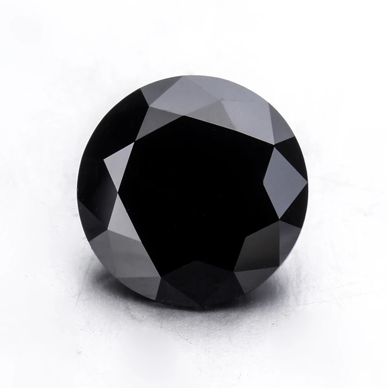 Starsgem Black Moissanite 6.5mm Artificial Diamonds 1ct Loose Black Moissanite Price MegaBDM