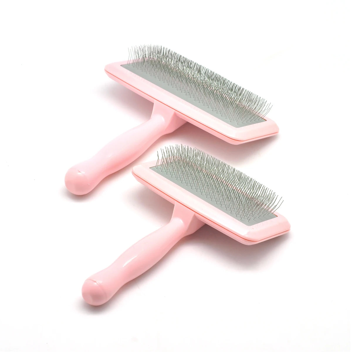 Baoli OEM Brosse Toilettage Chien 100x145mm Medium Air Pad Pet Grooming Plastic Brush Self Cleaning Undercoat Dog Pet Brushes