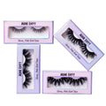 Wholesale Eco-friendly Mink Eyelash Cosmetic Folders Packaging Custom Clear Window Storage Embossing Matt Lamination Recycled