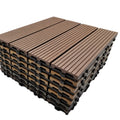 Diy WPC Floor Patio Garden /Swimming Pool /Balcony /Walkway /Roof Tiles Wpc Board Interlocking Deck Tiles