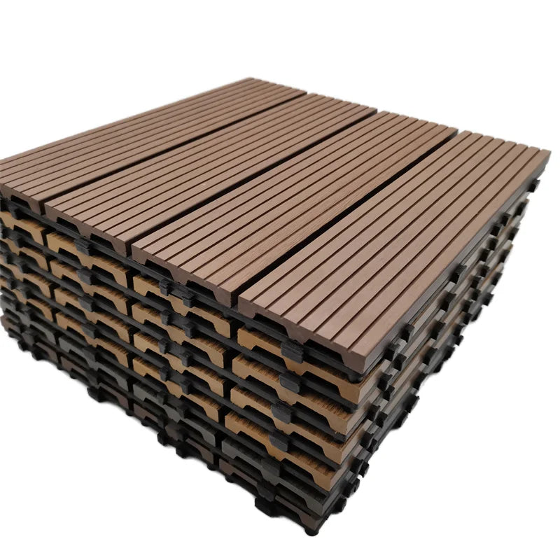 Diy WPC Floor Patio Garden /Swimming Pool /Balcony /Walkway /Roof Tiles Wpc Board Interlocking Deck Tiles