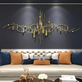 Home Fashionable Designer Gold Metal Arts Wall Decorations for Living Room