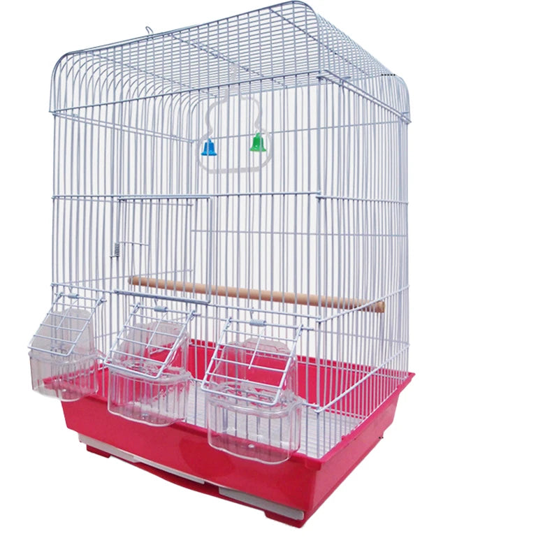 Portable Outdoor Home Decorative Parrot Breeding Cage Carrier Metal Bird Cages