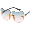 Customizable Children's AC Fashion Square Sunglasses Blue Black Polar Purple Sun Glasses with Bear Logo Plastic Frame