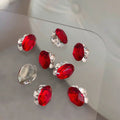 New 3D Stacked Zircon Nail Accessories with Sparkling Goose Egg Water Drop Shape Japanese Style Light Luxury High End Versatile