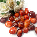 Wholesale Nature Crystal Carnelian Palm Stone for Healing Stone Energy Riki Gemstone Tumbled Stone.