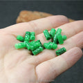 Certified Jadeite Dry Green Iron Dragon Health Natural a Bamboo Jewelry Diy Jade Jewelry Pendant Semi-Finished Products