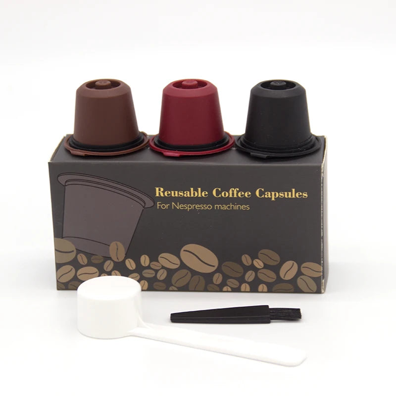 Wholesale 3pcs Plastic Reusable Coffee Capsule Cups Empty PP Coffee Pod Fit for Cupping MegaBDM