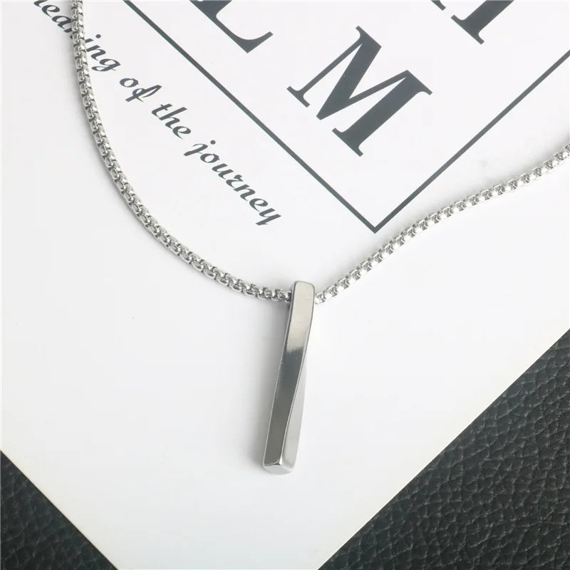 Euramerican Stainless Steel Twisted Post Necklace Simple Everything Dark Wind Accessories Hop Street Short Chain