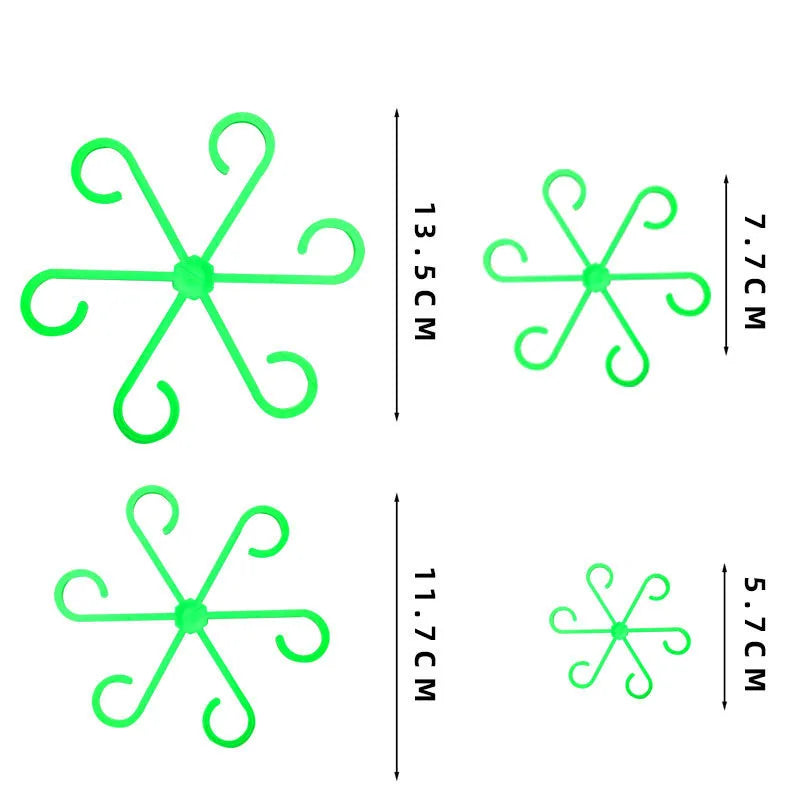Hot 4pcs Plastic Plant Stem Support for Bonsai Multi Size Folding Clip for Plant Green Support Clip for Climbing