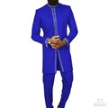 CCY Traditional Muslim African Men's 2 Pieces Sets Long Sleeve Shirt Dashiki and Pants Suits Indian Ethnic Men Style Clothing