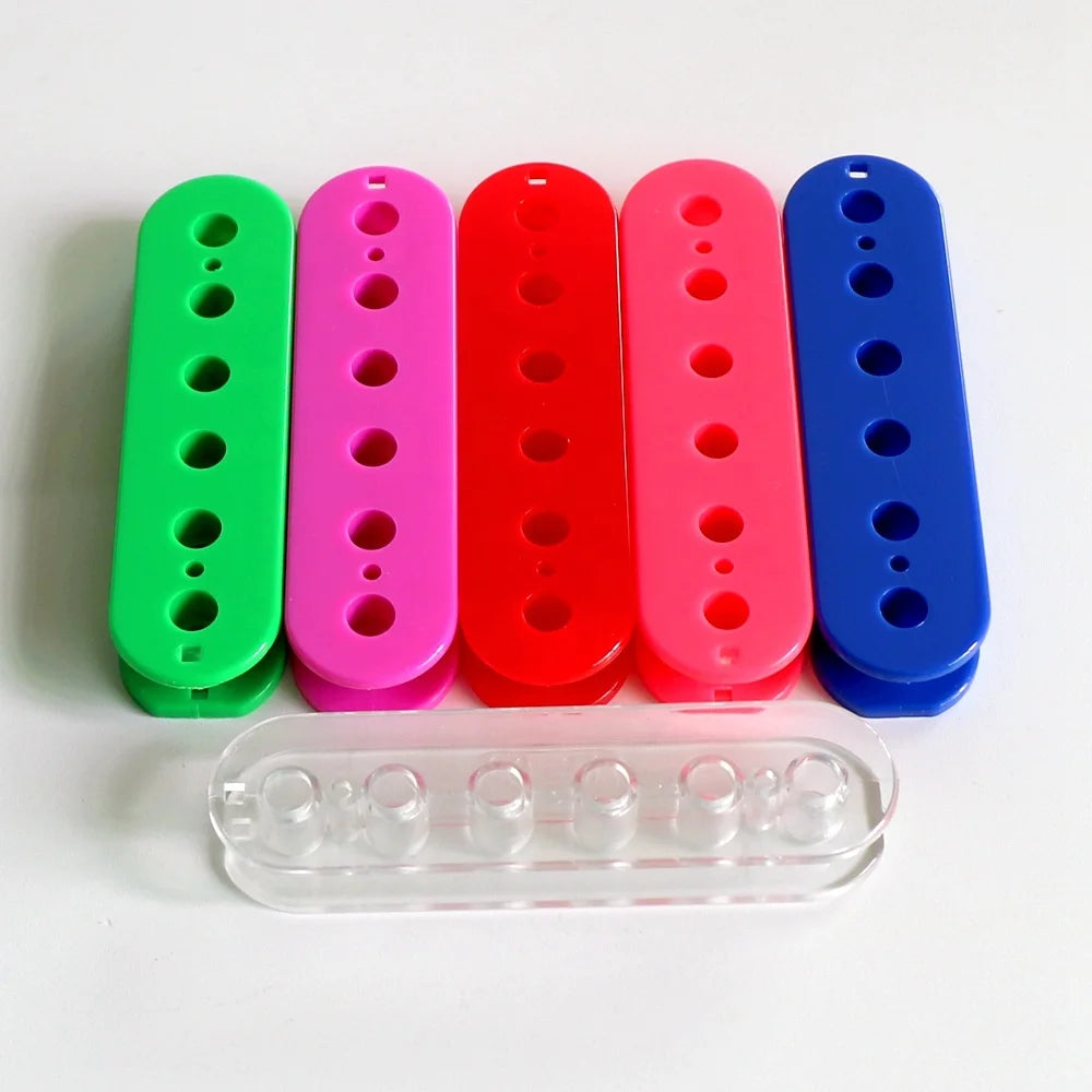 Donlis 4pc/set PC Plastic Humbucker Guitar Pickup Bobbins in Red Pink Blue Green Clear Purple Colors Screw Slug Sides