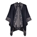 Wholesale Ladies Classy Outdoor Winter Capes Vintage Mexican Style Fringe Plus Size Women Warm Boho Imitation Cashmere Ponchos