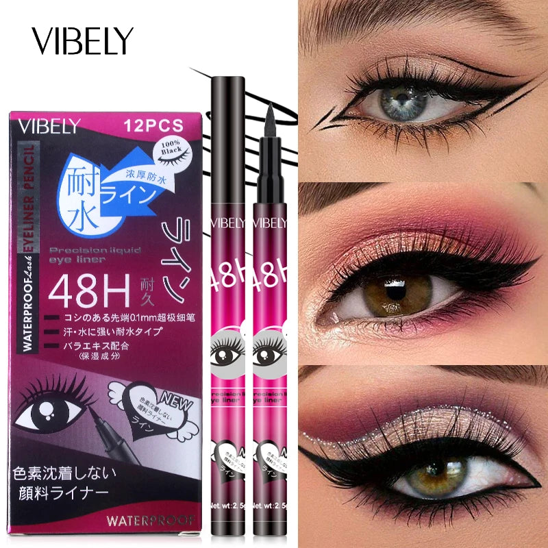 Wholesale Eye Makeup 36 Hours Long Lasting Non-smudge Waterproof Black Eyeliner Pencil Set