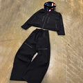 YSJY Clothing Manufacturers Custom Tracksuits Oversized Distressed Sweatsuits Flare Sweat Pants Men with Hoodies Double Hooded