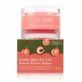 ELAIMEI 2 in 1 Night Lip Mask Repair Lip Exfoliator Scrub With Brush Lavender Peach Orange Strawberry Moisturizer Lip Balm