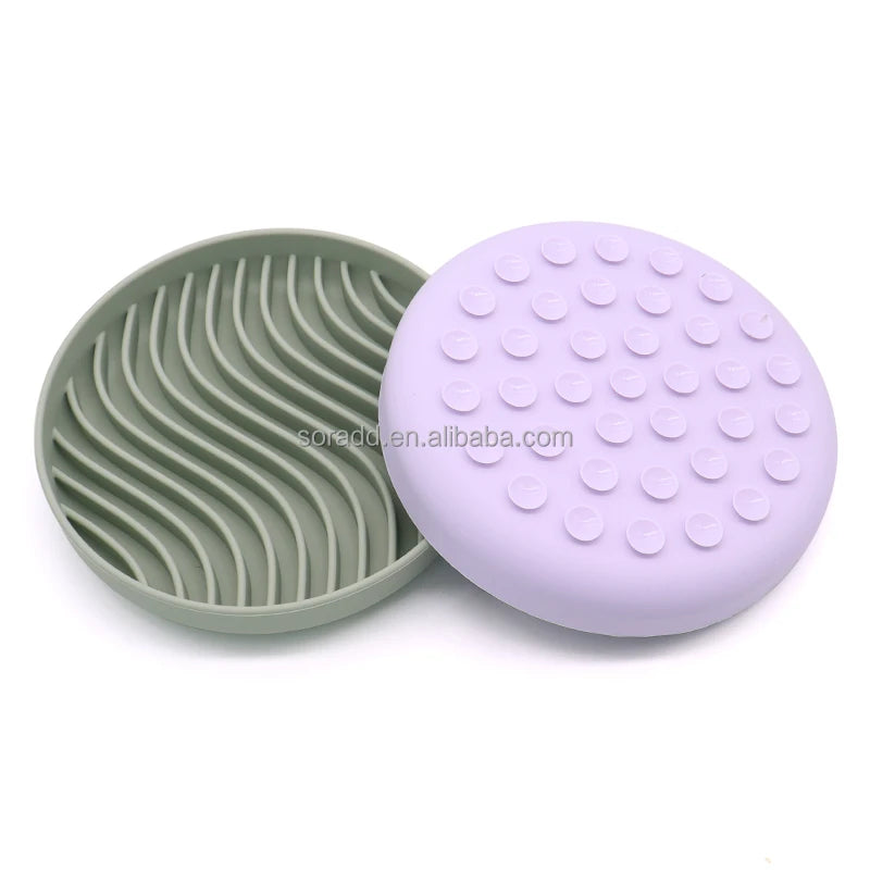 OEM ODM Custom Anti Gulping Anti-Choking 100% Silicone Pet Cat Dog Food Feeding Slow Feeder Bowl Dishes