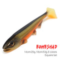 Spinpoler Bombshad Soft Fishing Lure PVC Bait 14cm 18cm Swimbait Big Game Shad Artificial T Tail  Sea Trolling Saltwater Tackle