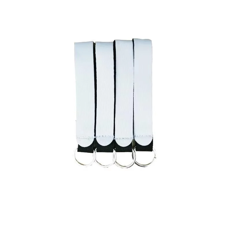 Ready to Ship Neoprene Wristband Key Chain Key Fob Sublimation White Wristlet Keychain