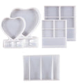 Heart Love Square and  Rectangle Silicone Mold for Resin Casting Personalized Photo Template Silicone Photo Frame Mold