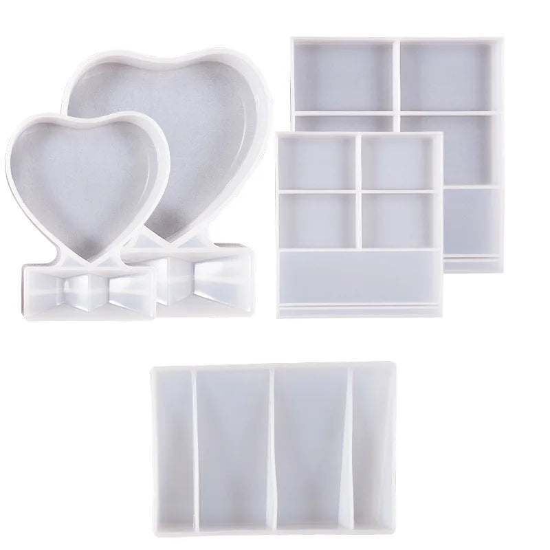Heart Love Square and  Rectangle Silicone Mold for Resin Casting Personalized Photo Template Silicone Photo Frame Mold