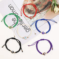 Handmade Black Red Green Purple Cord String Rope Braided Woven Devil Eye Charm Adjustable Knot Bracelet Jewelry Good Luck
