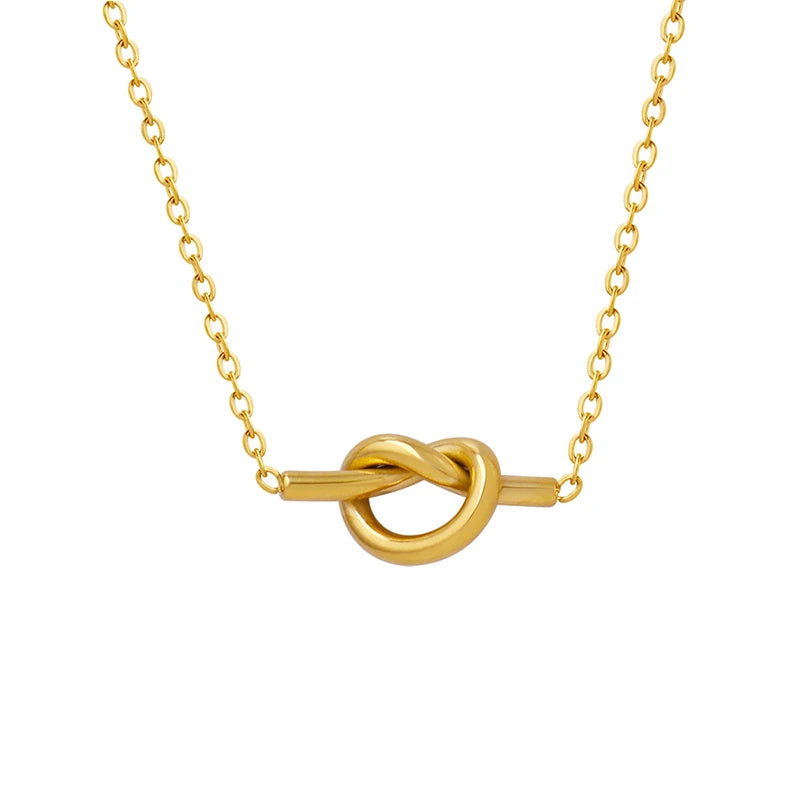 Fashion Heart Chain Pendant Necklace Girl's Collar Chain Stainless Steel Necklace