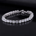Luxury 4mm Women's Tennis Bracelet Gold Silver Plated Cubic Zirconia Iced out Crystal Diamond Chain Fashion Charm Jewelry