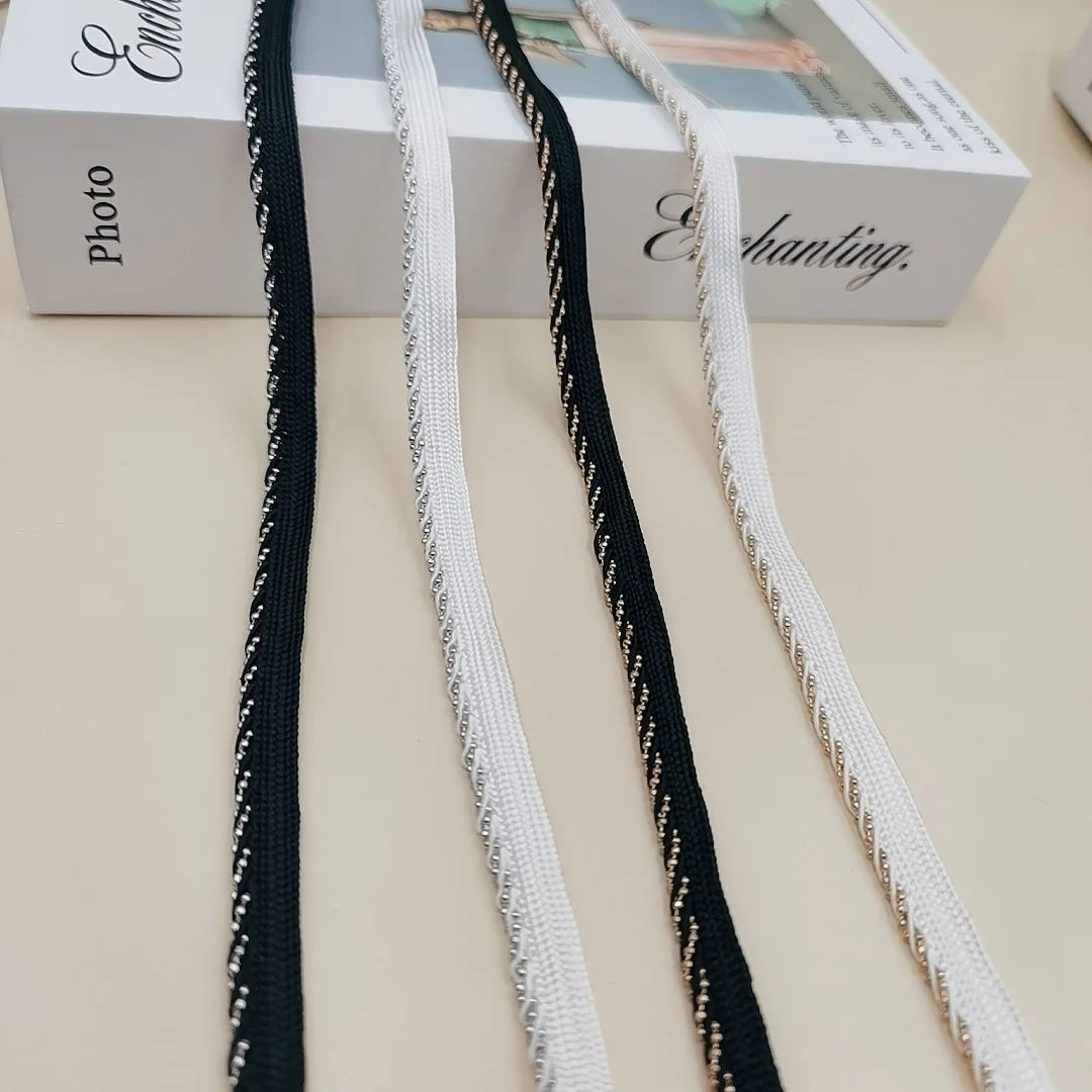 JFL069Lace Lace Twist Chain Lace Headwear Collar Headband Copper Bead Chain Sequins Four Seasons Decorative Clothing Accessories