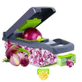 Vegetable Chopper Veggie Choppers Spiralizer Vegetable Slicer Food Choppers with Container Fruit Dicer