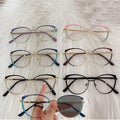 Wholesale Optical Glasses Computer Optical Glasses Metal Cat Eye Metal Photochromic Blue Light Blocking 2024 Newest Women