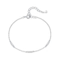 SL1804 925 Sterling Silver Exquisite Elegant Dazzling Adjustable Link Chain Bracelet for Women Wedding Engagement Jewelry