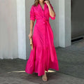 Boutique Wholesale 2026 Summer New Fashion Style Versatile Waist Long Elegant Women's Dress