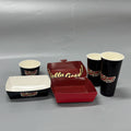 Biodegradable Fast Food Restaurant Burger Packaging Cheap Take-Away Paper Boxes with Foil Specifications Free Sample