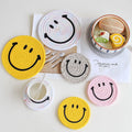 Cotton Rope Thread Coaster Handmade Braid Mat Heat Resistant Cup Pad Cute Smile Face Non-slip Placemats Kitchen Accessories