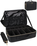 Relavel Makeup Case Large Makeup Bag Professional Train Case Travel Cosmetic Organizer Brush Holder Waterpro
