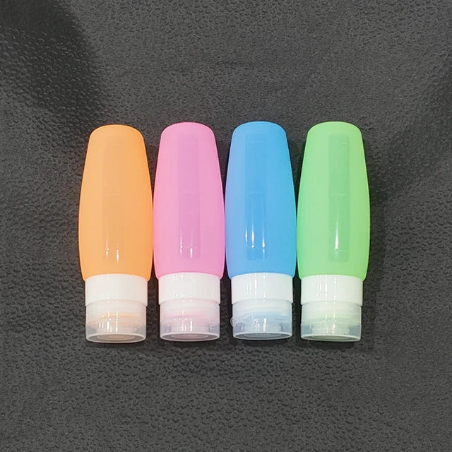 New Design 100 ML Silicone Containers Lotion Soap Gel Travel Bottle Set Tube Kit Shampoo Squeeze Bottle with Transparent Scale