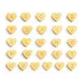 Wholesale INS Popular Titanium Stainless Steel  Jewelry Love Heart Shape a to Z  Letter Initial Capital Alphabet Charms