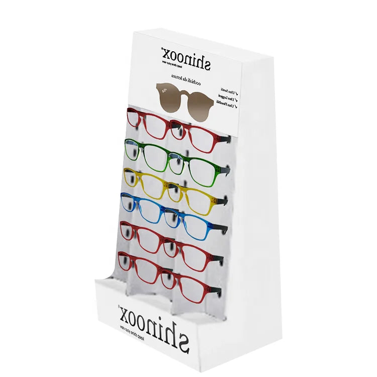 Free New Design Floor Display Stand for Cardboard Glasses for Mall Counters and Store Displays
