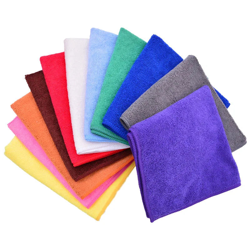 Custom Multipurpose Microfiber White Tea Towel 16*16 Hand Dish Towel Cloth Cleaning With Super Absorbency With Custom Design