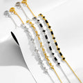 FUAMAY Plata 925 Silver Bridal Bracelets Link Bracelets White Stone Gemstone Bracelets Pulsera Para Mujer