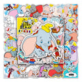 50Pcs Classic Cartoon Elephant Decorative Stickers for Child Notebook Laptop Wall Waterproof 90s Cartoon Sticker Pack