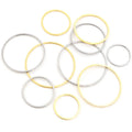 20pcs 15/20/25/30/35/40mm 316 Stainless Steel Gold Plated Earrings Rings Big Circle Ear Wire Hoops Pendant DIY Jewelry Findings