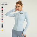 Customizable Women's Long Sleeve Outwork Sports Wear Soft Comfortable Zipper Jackets Running Fitness-Breathable Quick Dry Top