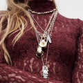 2025 New Arrival Bohemian Multi-layer Trendy Animal Insect Alloy Beetle Knowledge Fish Pendant Multi Layer Pendant Necklaces