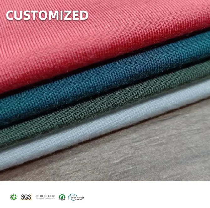 Quick-dry Organic Eco Friendly Lyocell 93%Bamboo Spandex Jersey Knitted Fabric for Bedding Sheets