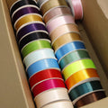Factory Quality Luxury Ribbon Roll Mixed Colors Azalea pink 2.5 Inch Double Sided Ribbons Satin Ribbon 4cm for Eternal Roses
