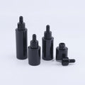 Custom 20ml 30ml 40ml 60ml Fancy Black Glass Dropper Pipette Bottle Essential Oil Cosmetic Bottle