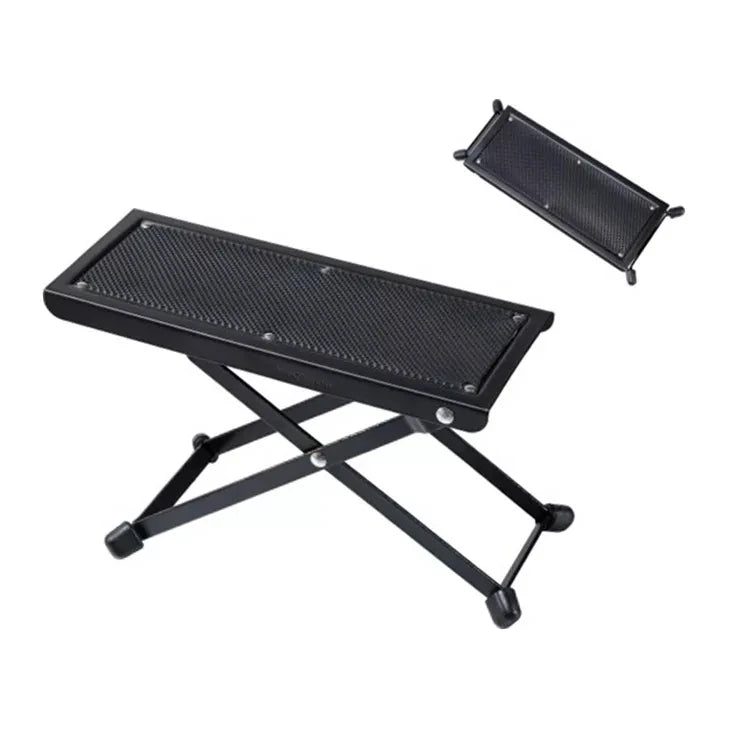 Strong Iron Black Guitar Foot Rest Adjustable Height Stool for Bassoon